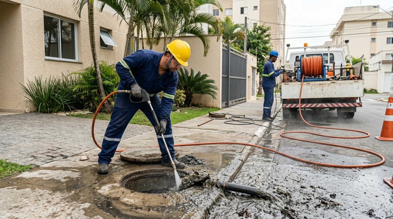 Hidrojateamento com jato de alta pressão em Teresina-PI